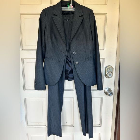 United Colors Of Benetton Pants - United colors of Benetton fitted pinstripe suit
